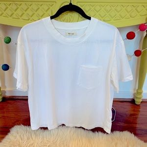 Crop off white tee from Madewell